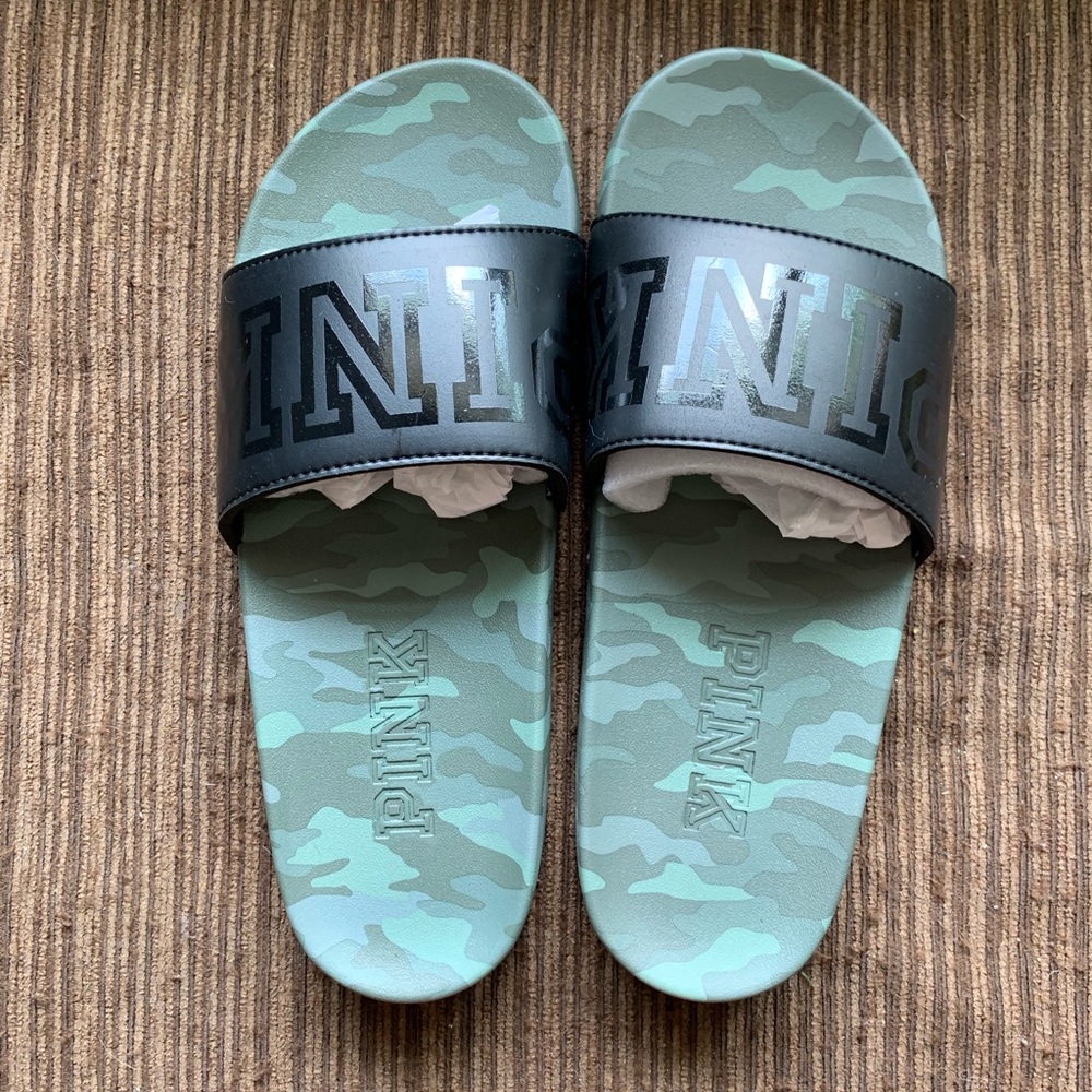 Victoria secret pink camo slides